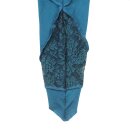 Leggings - 3/4 Capri mit Spitze - petrol - one size - Jersey