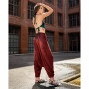 Harem pants - bloomers - harem pants - Aladdin pants - red-bordeaux - cotton jersey