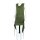 Gathered dress - green olive - waterfall collar - summer dress - jersey