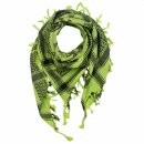 Kufiya - Skulls with bones big green-light green - black - Shemagh - Arafat scarf