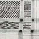 Cotton scarf - Kufiya pattern 1 white - black - squared kerchief