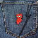 Pin - Owl - red - Badge