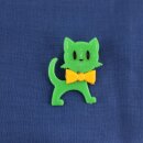 Pin - Cat - green-yellow