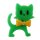 Pin - Cat - green-yellow