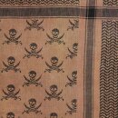 Kufiya - Skulls with sabre brown - black - Shemagh - Arafat scarf