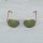 Aviator Sunglasses - L - gold mirrored