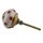 Ceramic door knob shabby chic - Dots - white-red