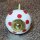 Ceramic door knob shabby chic - Dots - white-red