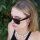 Freak Scene Sonnenbrille - L - schwarz-braun transparent