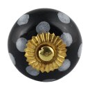 Möbelknauf aus Keramik Shabby Chic - Punkte -...