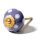 Ceramic door knob shabby chic - Dots - purple-white