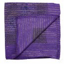 Cotton scarf - Indian pattern 1 - purple Lurex gold - squared kerchief