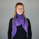 Cotton scarf - Indian pattern 1 - purple Lurex gold - squared kerchief