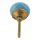 Ceramic door knob shabby chic - Stripes - blue-white