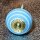 Ceramic door knob shabby chic - Stripes - blue-white