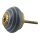 Ceramic door knob shabby chic - Stripes - grey-white
