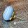 Ceramic door knob shabby chic - Stripes - grey-white