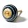 Ceramic door knob shabby chic - Stripes - black-white