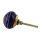 Ceramic door knob shabby chic - Stripes - dark blue-white