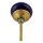 Ceramic door knob shabby chic - Stripes - dark blue-white