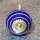 Ceramic door knob shabby chic - Stripes - dark blue-white