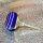 Ceramic door knob shabby chic - Stripes - dark blue-white