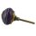Ceramic door knob shabby chic - Stripes - purple-white