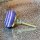 Ceramic door knob shabby chic - Stripes - purple-white