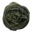 Baumwolltuch - Indisches Muster 1 - olivgrün Lurex gold - quadratisches Tuch