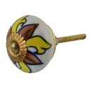 Möbelknauf aus Keramik Shabby Chic - Blume 05 -...