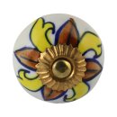 Möbelknauf aus Keramik Shabby Chic - Blume 05 -...