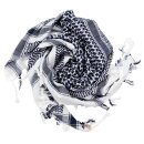 Kufiya white blue-navy Shemagh Arafat scarf