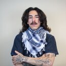 Palituch weiß blau-navy Kufiya PLO Tuch