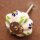 Ceramic door knob shabby chic Rosette - Flower - blue-orange-green