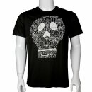 T-Shirt - El dia y la noche - Los Muertos - Totenkopf grau