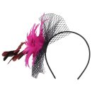 Haarreif mit Feder 02 - pink