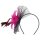 Alice band with feather 02 - pink
