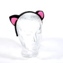 Haarreif mit pinken Katzenohren