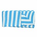 Shawl - white - blue striped - Muffler scarf