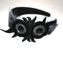Haarreif mit Feder 04 - schwarz