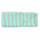 Shawl - grey - turquoise striped - Muffler scarf