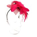 Haarreif mit Feder 06 - pink