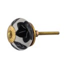 Möbelknauf aus Keramik Shabby Chic - Blume 09 -...