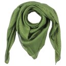 Cotton Scarf - green Lurex gold - squared kerchief