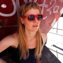 Freak Scene Sunglasses - M - red flexible temples