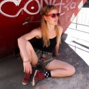 Freak Scene Sunglasses - M - red flexible temples