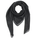 Cotton Scarf - black - squared kerchief