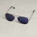 Pilotenbrille - Sonnenbrille - M - blau verspiegelt