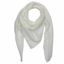 Cotton scarf - white - squared kerchief
