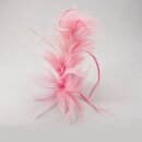 Haarkamm mit Feder 03 - rosa-weiß